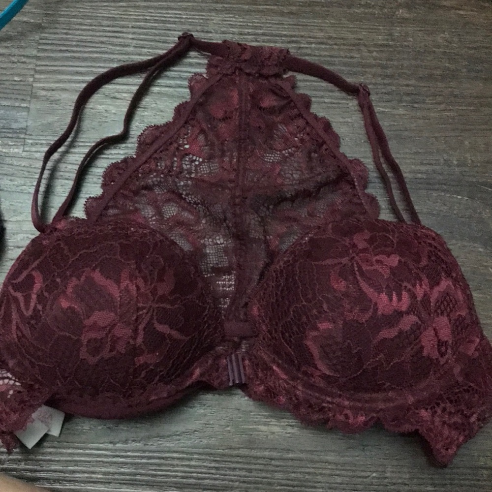 Maroon colored bralette